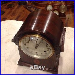 ANTIQUE SETH THOMAS INLAYED SHELF CLOCK CHIME #96 WESTMINSTER CHIMES