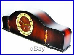 Art Deco Westminster Chiming Mantel Clock With Balance Wheel