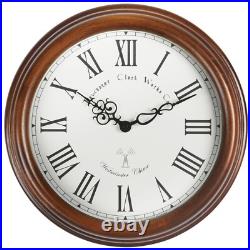 Acctim Lacock Wall Clock Westminster Chime Radio Controlled Crafted Walnut 39cm
