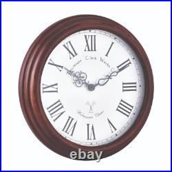 Acctim Lacock Wall Clock Westminster Chime Radio Controlled Crafted Walnut 39cm
