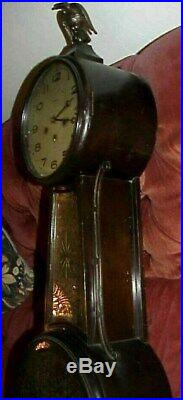 All Original Antique 1924 Ansonia Banjo #3 Westminster Chime Hanging Wall Clock