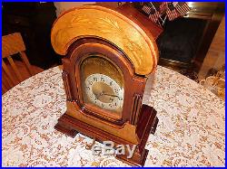 Amazing Antique RARE JUNGHANS Westminster Chime Mantel Bracket Clock-1905-WOW