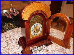 Amazing Antique RARE JUNGHANS Westminster Chime Mantel Bracket Clock-1905-WOW