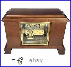 Ansonia 315 Musical Chiming Mantle Clock w. German Movement In Hardwood Case