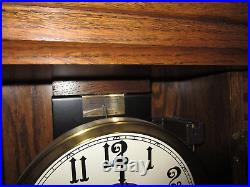 Ansonia Oak Westminster Chime Pendulum Wall Clock One Owner All Paperwork