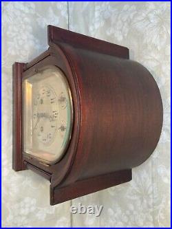 Ant Junghans Bracket Clock Westminster Chimes Elegant & Large Wood Case Runs