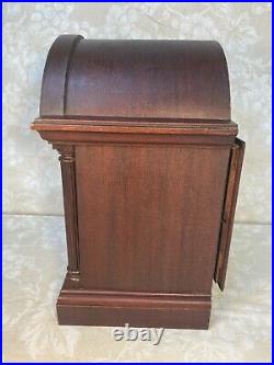 Ant Junghans Bracket Clock Westminster Chimes Elegant & Large Wood Case Runs