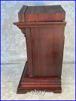 Ant Junghans Bracket Clock Westminster Chimes Elegant & Large Wood Case Runs