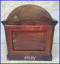 Ant Junghans Bracket Clock Westminster Chimes Elegant & Large Wood Case Runs