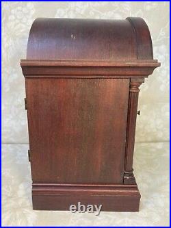 Ant Junghans Bracket Clock Westminster Chimes Elegant & Large Wood Case Runs