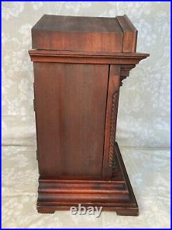 Ant Junghans Bracket Clock Westminster Chimes Elegant & Large Wood Case Runs