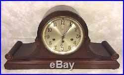 Ant Junghans Clock Tambour Case Westminster Chimes Runs 4 Rod Chime Germany