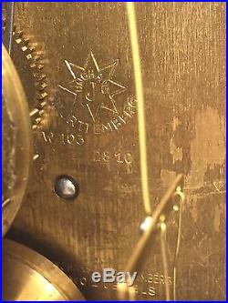 Ant Junghans Clock Tambour Case Westminster Chimes Runs 4 Rod Chime Germany