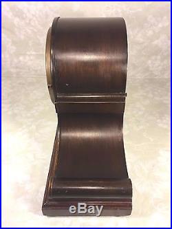 Ant Junghans Clock Tambour Case Westminster Chimes Runs 4 Rod Chime Germany