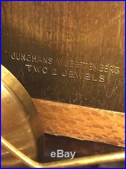 Ant Junghans Clock Tambour Case Westminster Chimes Runs 4 Rod Chime Germany