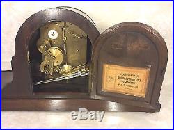 Ant Junghans Clock Tambour Case Westminster Chimes Runs 4 Rod Chime Germany