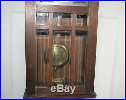 Antique 1912 Junghans Westminster Chime & Strike Oak Wall Clock Bevel Glass