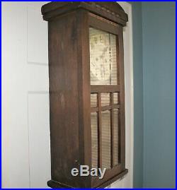 Antique 1912 Junghans Westminster Chime & Strike Oak Wall Clock Bevel Glass