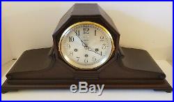 Antique 1920's ANSONIA Sonia No. 3 Westminster Chime Mahogany Mantel Shelf Clock