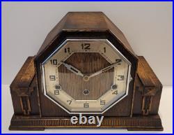 Antique 1920's Kienzle Octagonal Art Deco Westminster Chiming Mantel Clock