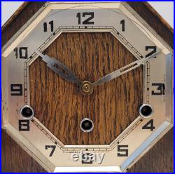 Antique 1920's Kienzle Octagonal Art Deco Westminster Chiming Mantel Clock