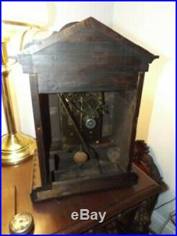 Antique 1920s Junghans Westminster Rod Chime Oak Mantle Clock AS IS PROJECT