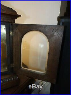 Antique 1920s Junghans Westminster Rod Chime Oak Mantle Clock AS IS PROJECT