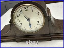 Antique 1920s Kienzle 8-Day Westminster Chime Mantel Clock German Wood withKey