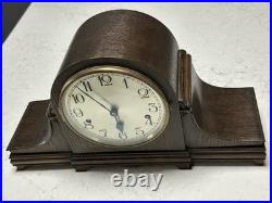 Antique 1920s Kienzle 8-Day Westminster Chime Mantel Clock German Wood withKey