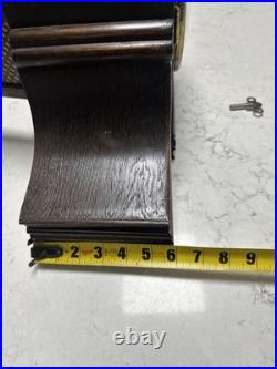Antique 1920s Kienzle 8-Day Westminster Chime Mantel Clock German Wood withKey