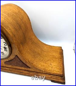 Antique 1920s Kienzle Black Forest Mantle Clock Westminster Chime Birdseye Panel
