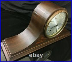 Antique 1924 VTG Mahogany Waterbury Fernwood Mantle Gong Chime Clock