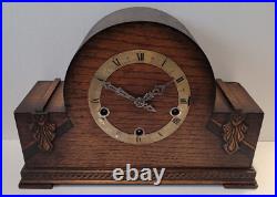Antique 1930's English Enfield Westminster Chiming Mantel Clock with Silence