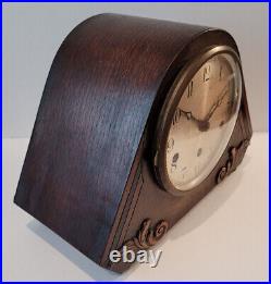 Antique 1930's German Art Deco Westminster Chiming Mantel Clock with Silence