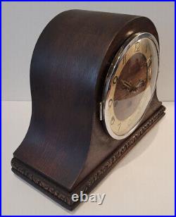 Antique 1930's German Westminster Chiming Mantel Clock with Silence (Early 20th)