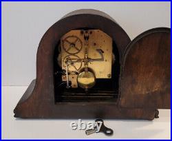 Antique 1930's German Westminster Chiming Mantel Clock with Silence (Early 20th)