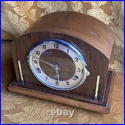 Antique 1930s Fully Working Westminster Chime Art Deco Napoleon Hat Mantle Clock