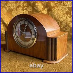 Antique 1930s Fully Working Westminster Chime Coronet Art Deco Mantle Clock