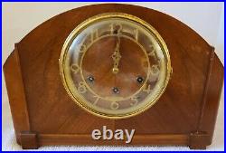 Antique 1940 SETH THOMAS Mahogany Westminster Chime Deco Mantel Shelf Clock 124