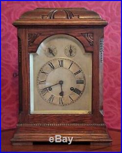 Antique 19th C. German Gustav Becker 8-Day Bracket Clock with Westminster Chimes