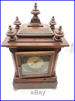 Antique 5 Coil Gong Westminster Chime Mantel Clock 1896 New Haven