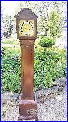 Antique Art Deco Colonial Junghans Movement Westminster Chime Grandmother Clock