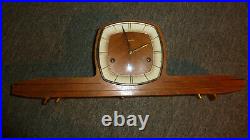 Antique Art Deco Mauthe Mantle Clock Westminster Chime Works with Key & Paperwork
