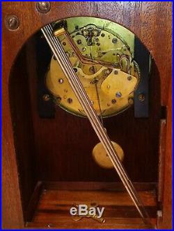 Antique BEAUTIFUL New Haven Bee Hive Cathedral Clock Westminster Chimes RUNS