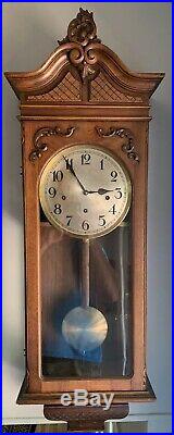 Antique Baroque Style Westminster Chime Wall Clock