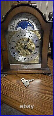 Antique Bulova Mantel Clock Solid Wood Case 130-020 Germany Two Jewels