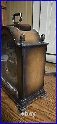 Antique Bulova Mantel Clock Solid Wood Case 130-020 Germany Two Jewels