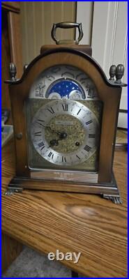 Antique Bulova Mantel Clock Solid Wood Case 130-020 Germany Two Jewels