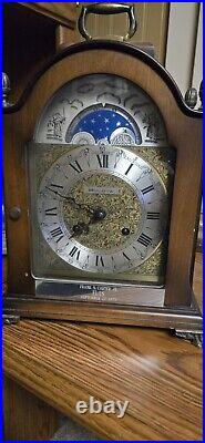 Antique Bulova Mantel Clock Solid Wood Case 130-020 Germany Two Jewels