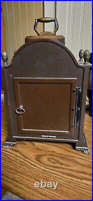Antique Bulova Mantel Clock Solid Wood Case 130-020 Germany Two Jewels